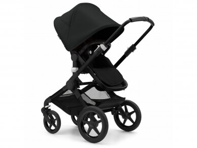 Universalus vežimėlio komplektas 2in1 Bugaboo Fox 3 Midnight black/midnight black/black važiuoklė 5