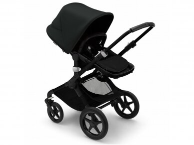 Universalus vežimėlio komplektas 2in1 Bugaboo Fox 3 Midnight black/midnight black/black važiuoklė 4