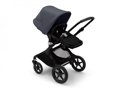 Universalus vežimėlio komplektas 2in1 Bugaboo Fox 3 Stormy blue/midnight black/black važiuoklė 3