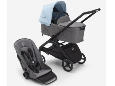 Bugaboo Dragonfly 2in1 Skyline blue/grey mélange/black frame