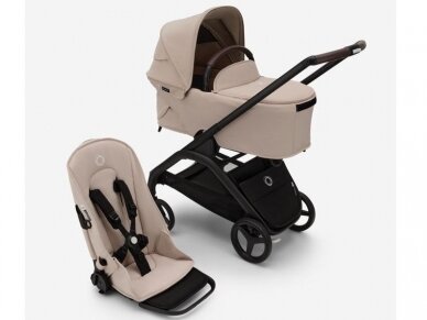 Universalus vežimėlio komplektas Bugaboo Dragonfly 2in1  Desert Taupe/Desert Taupe/black frame