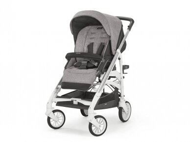 Universalus vežimėlio komplektas Inglesina Trilogy 4in1 Maui Grey/Silver-white važiuoklė 2