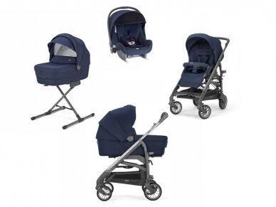 Universalus vežimėlio komplektas Inglesina Trilogy 4in1 Sailor Blue/Titanio-ardesia važiuoklė