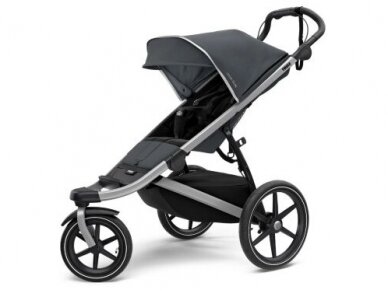 Universalus vežimėlis 2in1 Thule Glide2 - aluiminium/dark shadow with bassinet black 2