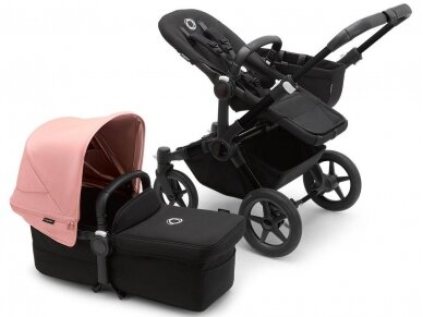 Universalus vežimėlis Bugaboo Donkey 5 Mono 2in1 Black/Midnight Black/Morning Pink 1