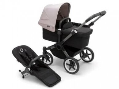 Universalus vežimėlis Bugaboo Donkey 5 Mono 2in1 Graphite/Midnight Black/Misty White