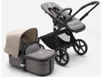 Bugaboo Fox 5 Desert taupe/Grey melange/black frame 2in1