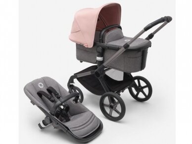 Bugaboo Fox 5 Morning pink/grey melange/ graphite frame 2in1