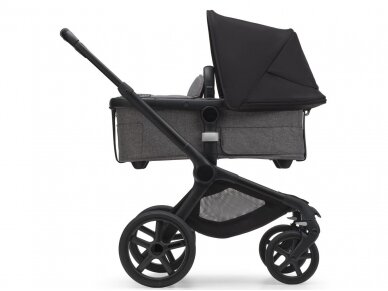 Universalus vežimėlis Bugaboo Fox 5 Midnight black /grey melange/ black frame 2in1 1