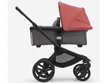 Universalus vežimėlis Bugaboo Fox 5 Sunrise red /grey melange/ black frame 2in1 1