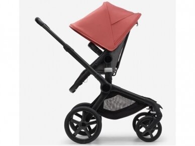 Universalus vežimėlis Bugaboo Fox 5 Sunrise red /grey melange/ black frame 2in1 2