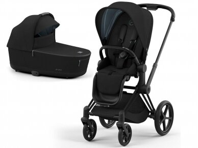 Universalus vežimėlis Cybex Priam V4 Deep Black 4in1 Matt Black 1