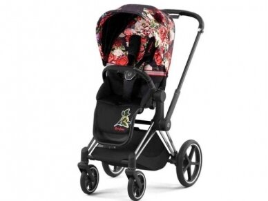 Cybex Priam V4 SPECIAL EDITION Spring Blossom Dark 2in1 Chrome Black 1