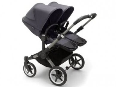 Universalus vežimėlis dvynukams Bugaboo Donkey 5 TWIN - Graphite/Stormy Blue/Stormy Blue 1