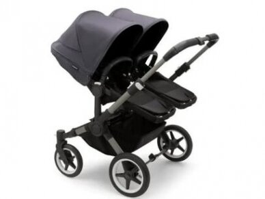 Universalus vežimėlis dvynukams Bugaboo Donkey 5 TWIN - Graphite/Midnight Black/Stormy Blue 1