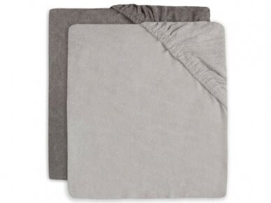 JOLLEIN Чехол для пеленальной доски 50X70CM TERRY Soft grey/Storm grey 2vnt